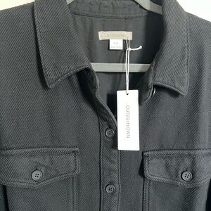 Men’s Outerknown Black Button-Up Shirt Extra long length.